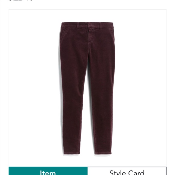 Kut from the Kloth Velveteen trouser velvet purple plum pants size 16 - Picture 4 of 16